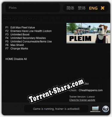 Трейнер для Pleim [v1.0.3]