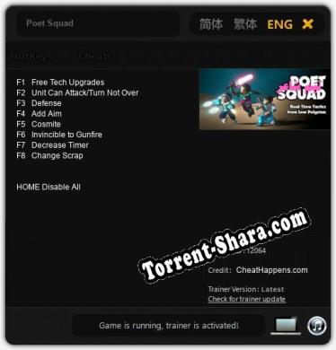 Трейнер для Poet Squad [v1.0.4]