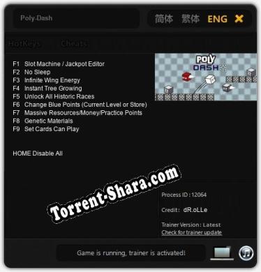 Трейнер для Poly-Dash [v1.0.9]