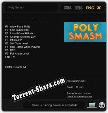 Трейнер для Poly Smash [v1.0.9]