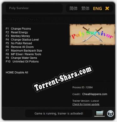 Трейнер для Poly Survivor [v1.0.2]