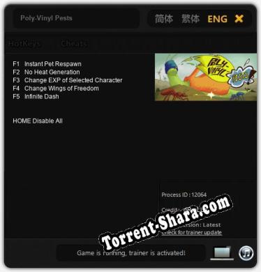 Poly-Vinyl Pests: Трейнер +5 [v1.3]