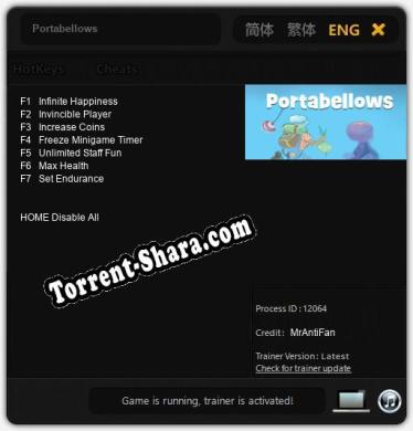 Трейнер для Portabellows [v1.0.2]
