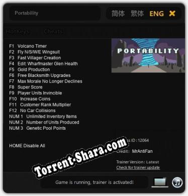 Portability: Трейнер +15 [v1.2]