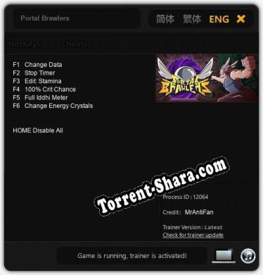 Трейнер для Portal Brawlers [v1.0.6]