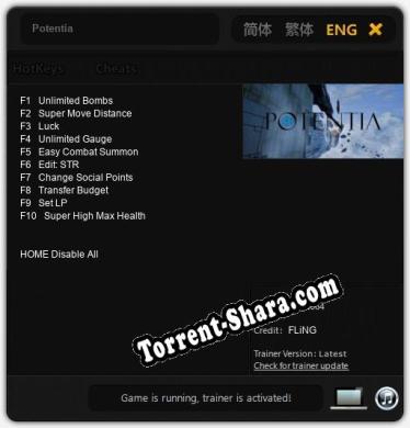 Potentia: Читы, Трейнер +10 [FLiNG]