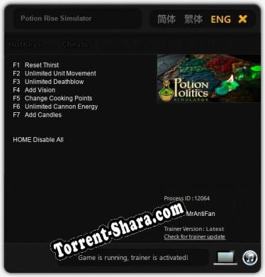 Potion Rise Simulator: ТРЕЙНЕР И ЧИТЫ (V1.0.66)