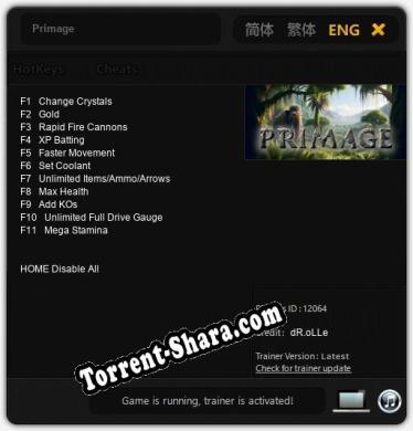 Primage: Читы, Трейнер +11 [dR.oLLe]