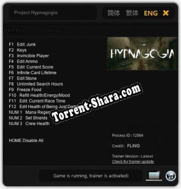 Project Hypnagogia: Читы, Трейнер +15 [FLiNG]