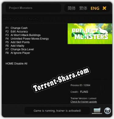 Project Monsters: Читы, Трейнер +8 [FLiNG]