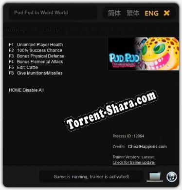 Pud Pud in Weird World: Трейнер +6 [v1.5]
