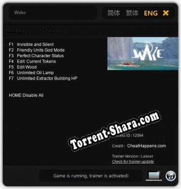 Wake: Читы, Трейнер +7 [CheatHappens.com]