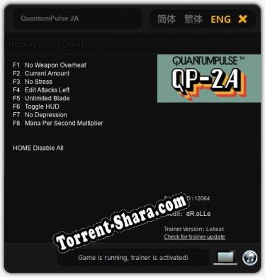 QuantumPulse 2A: Читы, Трейнер +8 [dR.oLLe]