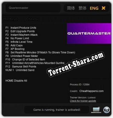 Quartermaster: Читы, Трейнер +13 [CheatHappens.com]