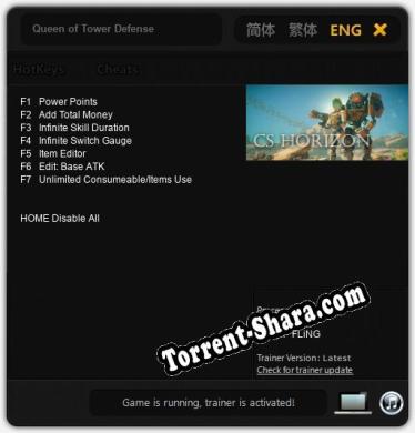 Трейнер для Queen of Tower Defense [v1.0.9]