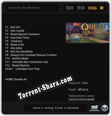 Quest for the Albatross: Трейнер +13 [v1.5]