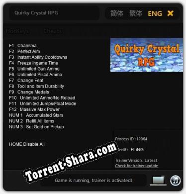 Quirky Crystal RPG: Читы, Трейнер +15 [FLiNG]