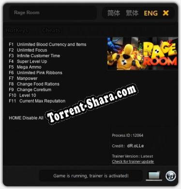 Rage Room: Читы, Трейнер +11 [dR.oLLe]