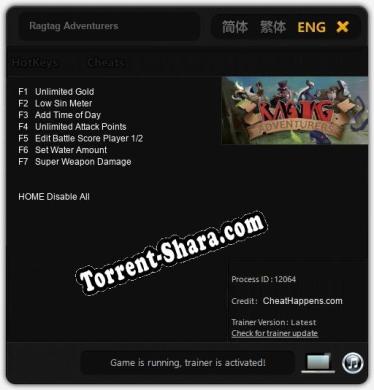 Ragtag Adventurers: ТРЕЙНЕР И ЧИТЫ (V1.0.67)