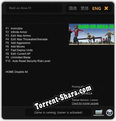 Raid on Area 51: Трейнер +10 [v1.8]