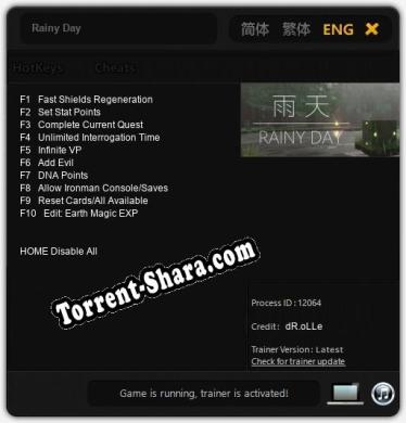 Rainy Day: Трейнер +10 [v1.1]