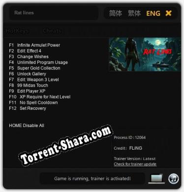Rat lines: Трейнер +12 [v1.1]