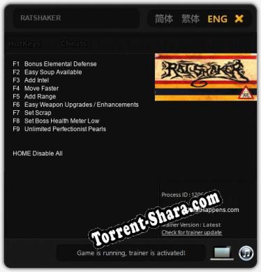 RATSHAKER: ТРЕЙНЕР И ЧИТЫ (V1.0.6)