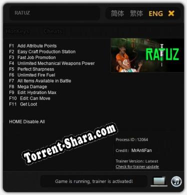 RATUZ: ТРЕЙНЕР И ЧИТЫ (V1.0.89)