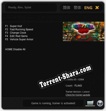 Ready, Aim, Splat: ТРЕЙНЕР И ЧИТЫ (V1.0.69)