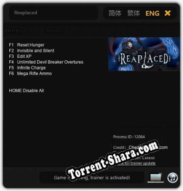 Трейнер для Reaplaced [v1.0.3]
