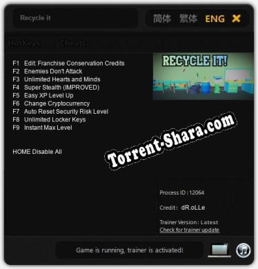Recycle it: Читы, Трейнер +9 [dR.oLLe]