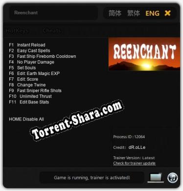 Reenchant: ТРЕЙНЕР И ЧИТЫ (V1.0.61)