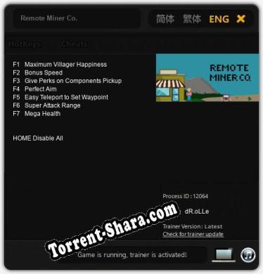 Трейнер для Remote Miner Co. [v1.0.1]