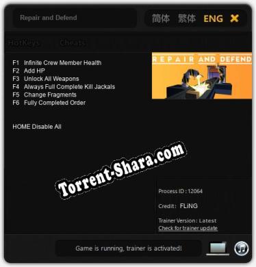 Repair and Defend: Читы, Трейнер +6 [FLiNG]