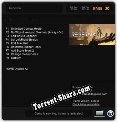 ReSetna: Трейнер +9 [v1.6]