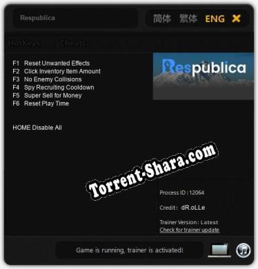 Respublica: ТРЕЙНЕР И ЧИТЫ (V1.0.7)