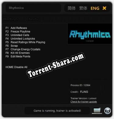 Трейнер для Rhythmica [v1.0.9]