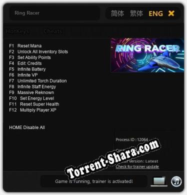 Трейнер для Ring Racer [v1.0.5]