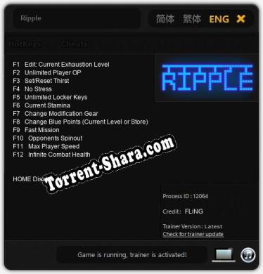 Ripple: Трейнер +12 [v1.1]