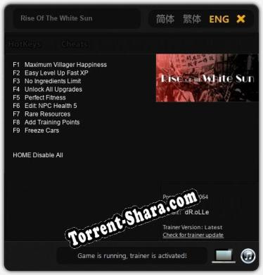 Rise Of The White Sun: Читы, Трейнер +9 [dR.oLLe]