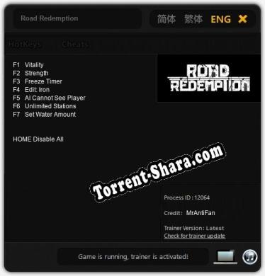 Трейнер для Road Redemption [v1.0.1]