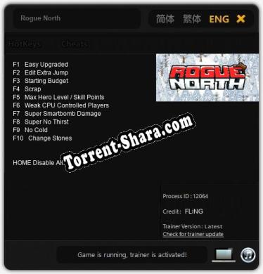 Rogue North: ТРЕЙНЕР И ЧИТЫ (V1.0.17)