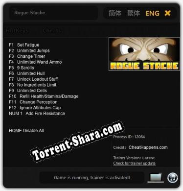 Rogue Stache: Трейнер +13 [v1.4]