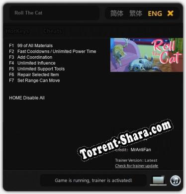 Трейнер для Roll The Cat [v1.0.8]
