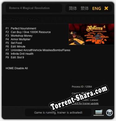 Трейнер для Roterra 4 Magical Revolution [v1.0.2]