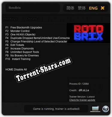 RotoBrix: Читы, Трейнер +10 [dR.oLLe]