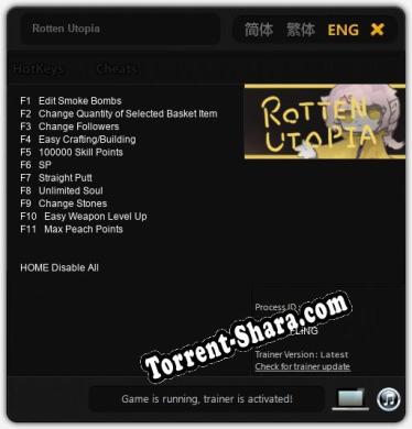 Трейнер для Rotten Utopia [v1.0.8]