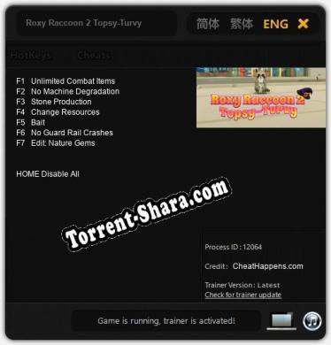 Roxy Raccoon 2 Topsy-Turvy: ТРЕЙНЕР И ЧИТЫ (V1.0.82)