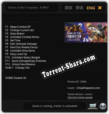 Ruins of the Forgotten  A Wild Survival: Трейнер +13 [v1.8]
