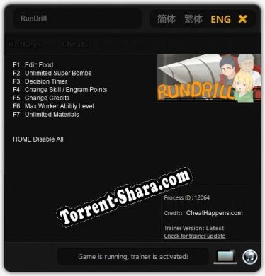 RunDrill: Трейнер +7 [v1.5]
